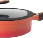 Covered stay-cool sauté pan red 28 cm