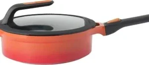 Covered stay-cool sauté pan red 24 cm
