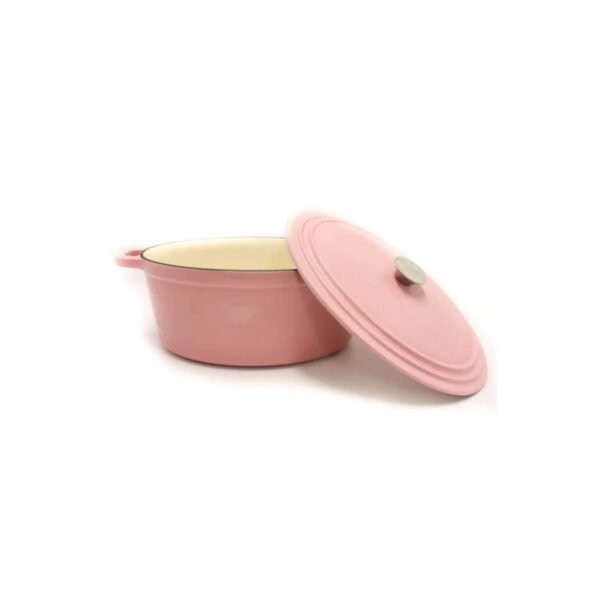 Ø28.5cm Cast Iron Round Cov Dutch Oven Pink