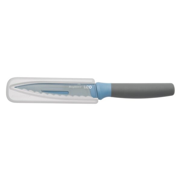 Serrated utility knife blue 11,5 cm- Leo - Image 2