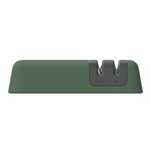 Knife sharpener with two stages green