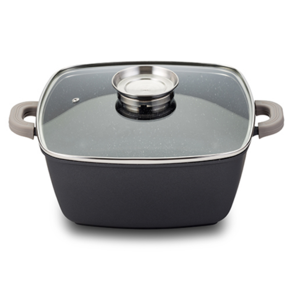 Die cast square casserole-roaster "Funtzio" with nonstick stone coating 20cm - Image 7