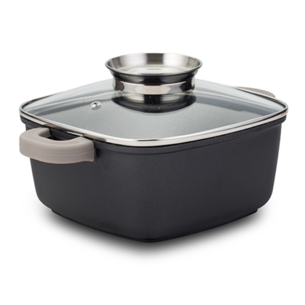 Die cast square casserole-roaster "Funtzio" with nonstick stone coating 20cm - Image 8