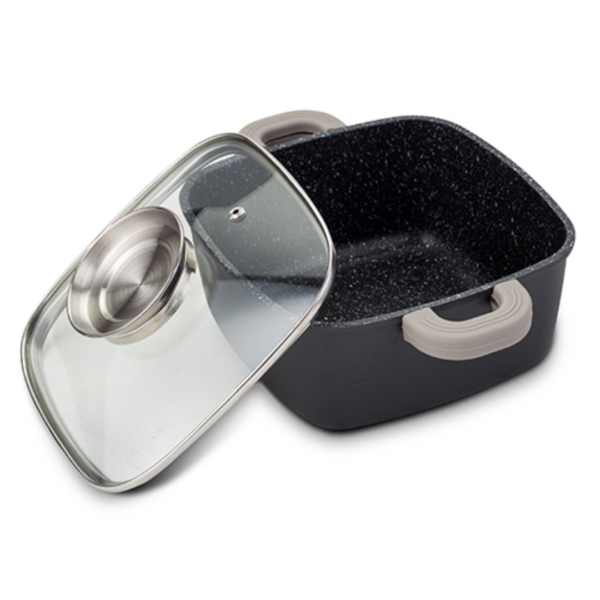 Die cast square casserole-roaster "Funtzio" with nonstick stone coating 20cm - Image 10