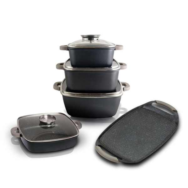 Die cast square casserole-roaster "Funtzio" with nonstick stone coating 20cm - Image 16