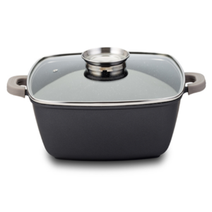 Die cast square casserole-roaster "Funtzio" with nonstick stone coating 24cm
