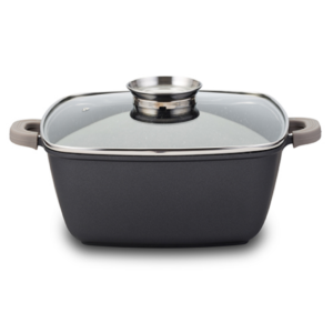 Die cast square casserole-roaster "Funtzio" with nonstick stone coating 28cm