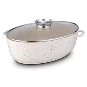 Die cast aluminium roaster & casserole "Terrestrial" with granite coating 38cm