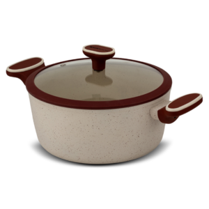 Casserole "Terrestrial" with lid and granite nonstick coating 24cm