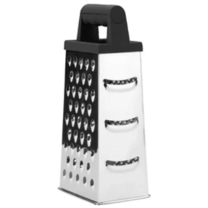 Essentials 9" Stainless Steel Box Grater, Soft-Grip Handle