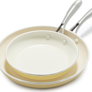 GreenLife Artizan Healthy Ceramic Non-Stick 20 cm and 26 cm Frying Pan Skillet Set,