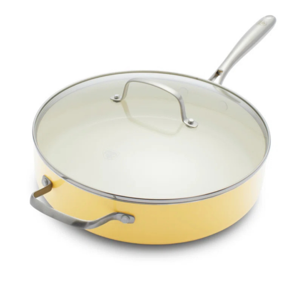 GreenLife Artisan Healthy Ceramic Nonstick, 5QT Saute Pan, Turquoise