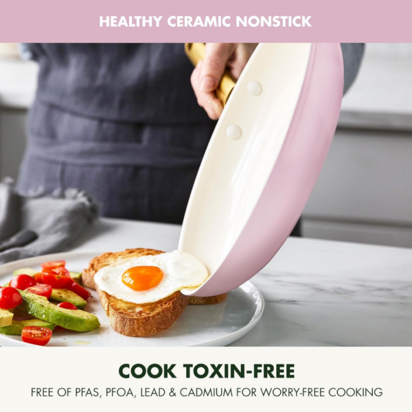 Greenpan 10-piece cookware set 'Padova Blush Pink' - Image 3