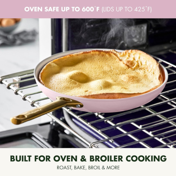 Greenpan 10-piece cookware set 'Padova Blush Pink' - Image 7