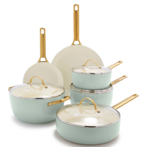 Greenpan Pan set 10-piece 'Padova Mint Green'