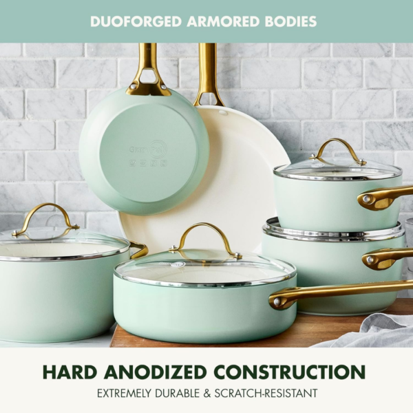 Greenpan Pan set 10-piece 'Padova Mint Green' - Image 6