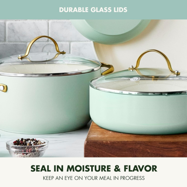 Greenpan Pan set 10-piece 'Padova Mint Green' - Image 8