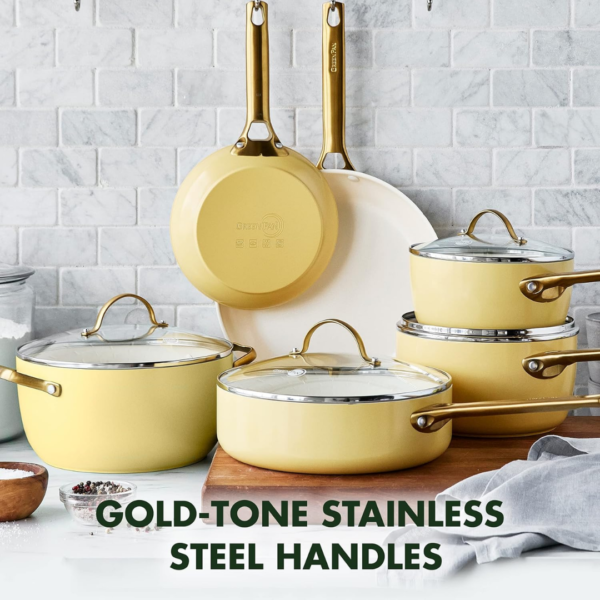Greenpan Pan set 10-piece 'Padova Sunshine Yellow' - Image 4