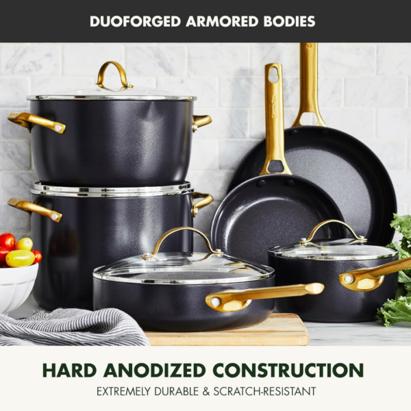 Greenpan Pan set 10-piece 'Padova Reserve Black' - Image 6
