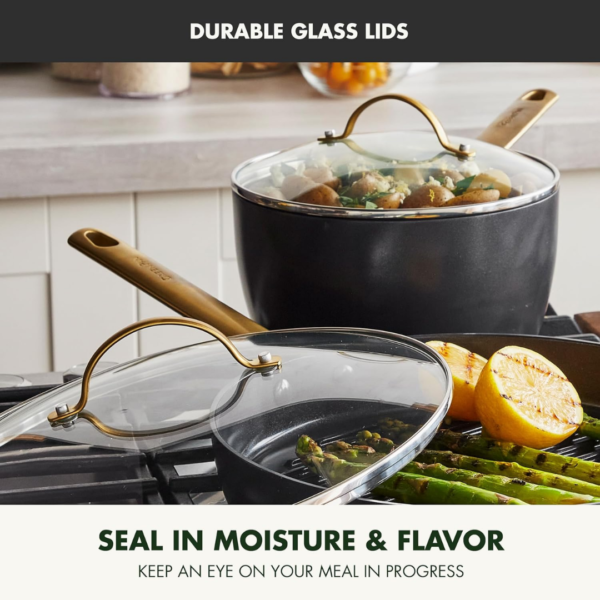 Greenpan Pan set 10-piece 'Padova Reserve Black' - Image 8