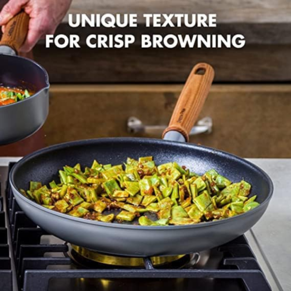 GreenPan Mayflower Pro Aluminium Non-Stick 20cm & 24cm Frying Pan & Slotted Turner Cookware Set - Image 3