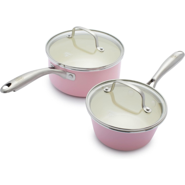 GreenLife Artizan Saucepan Set 14cm/1L & 18cm/2L in Non-Stick