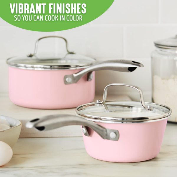 GreenLife Artizan Saucepan Set 14cm/1L & 18cm/2L in Non-Stick - Image 9