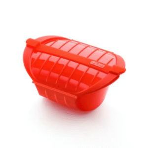 Deep Microwave Steam Cooker 3-4 p. Red