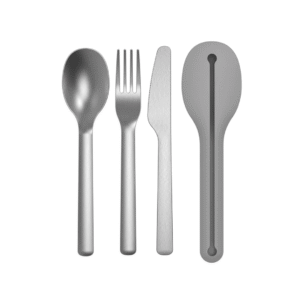 Travel flatware set grey