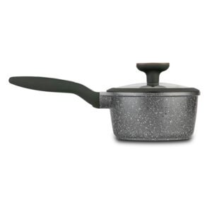 Die cast aluminum saucepan "Olea" with lid and nonstick stone coating 18cm