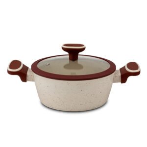 Casserole "Terrestrial" with lid and granite nonstick coating 20cm
